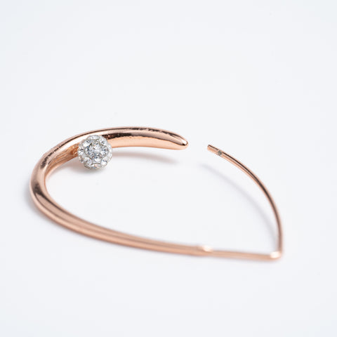 Mays paveティアドロップフープピアス col:PG