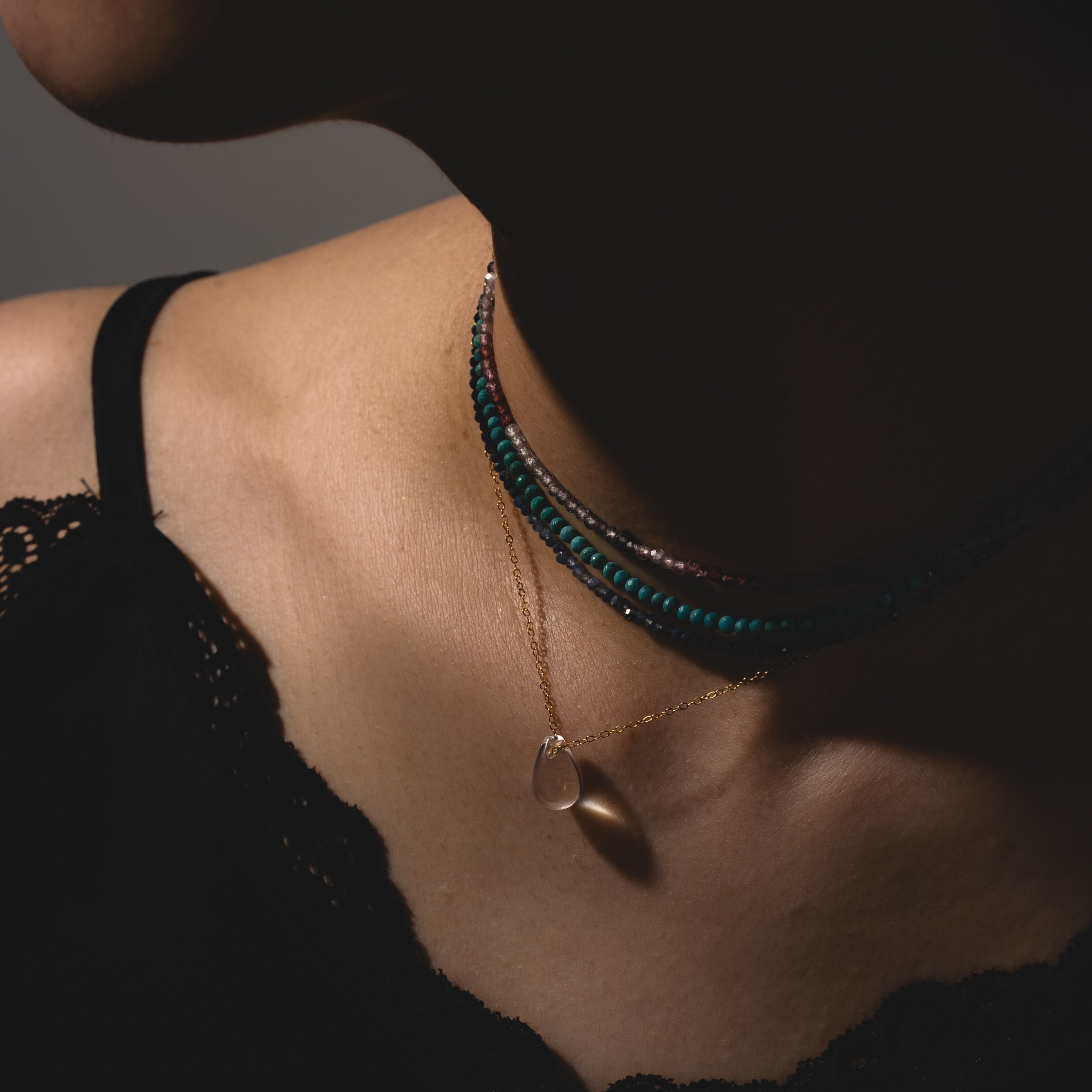 Depth Spinel Beads Necklace