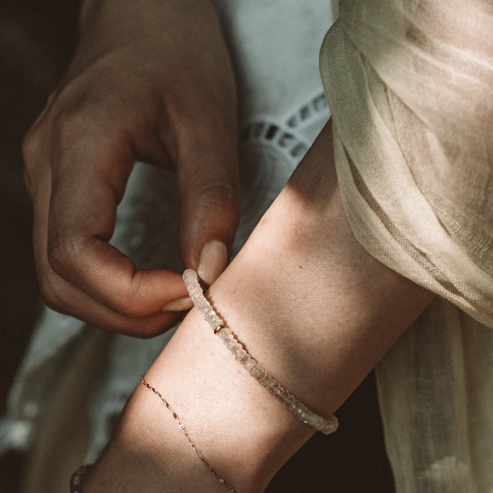Halo Moonstone Bracelet