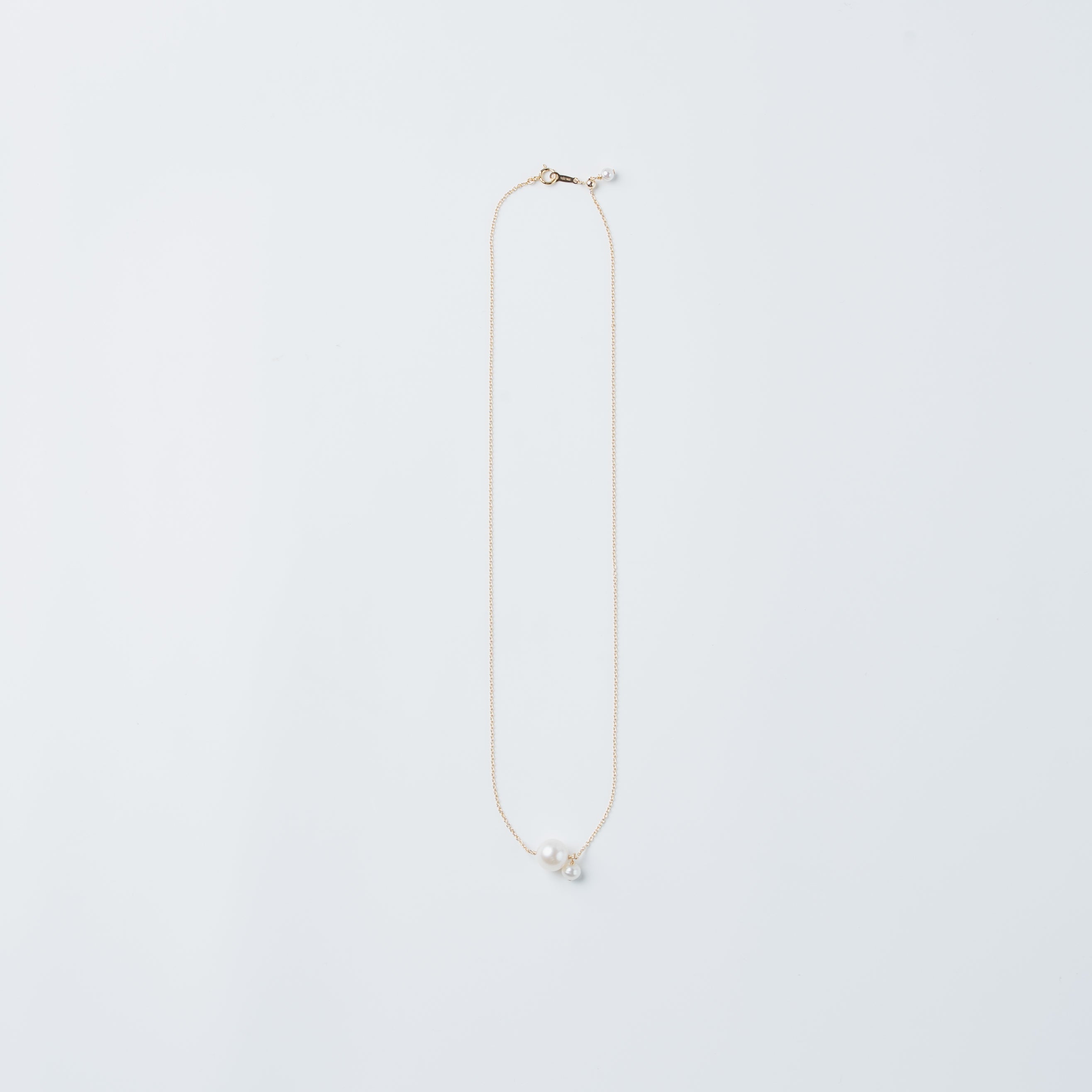 Floating Twin Pearl Necklace