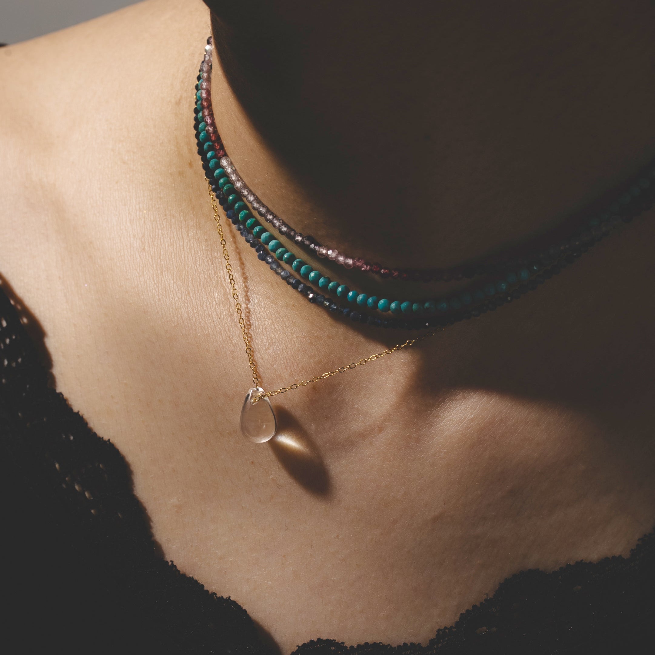 Crystal Teardrop Necklace