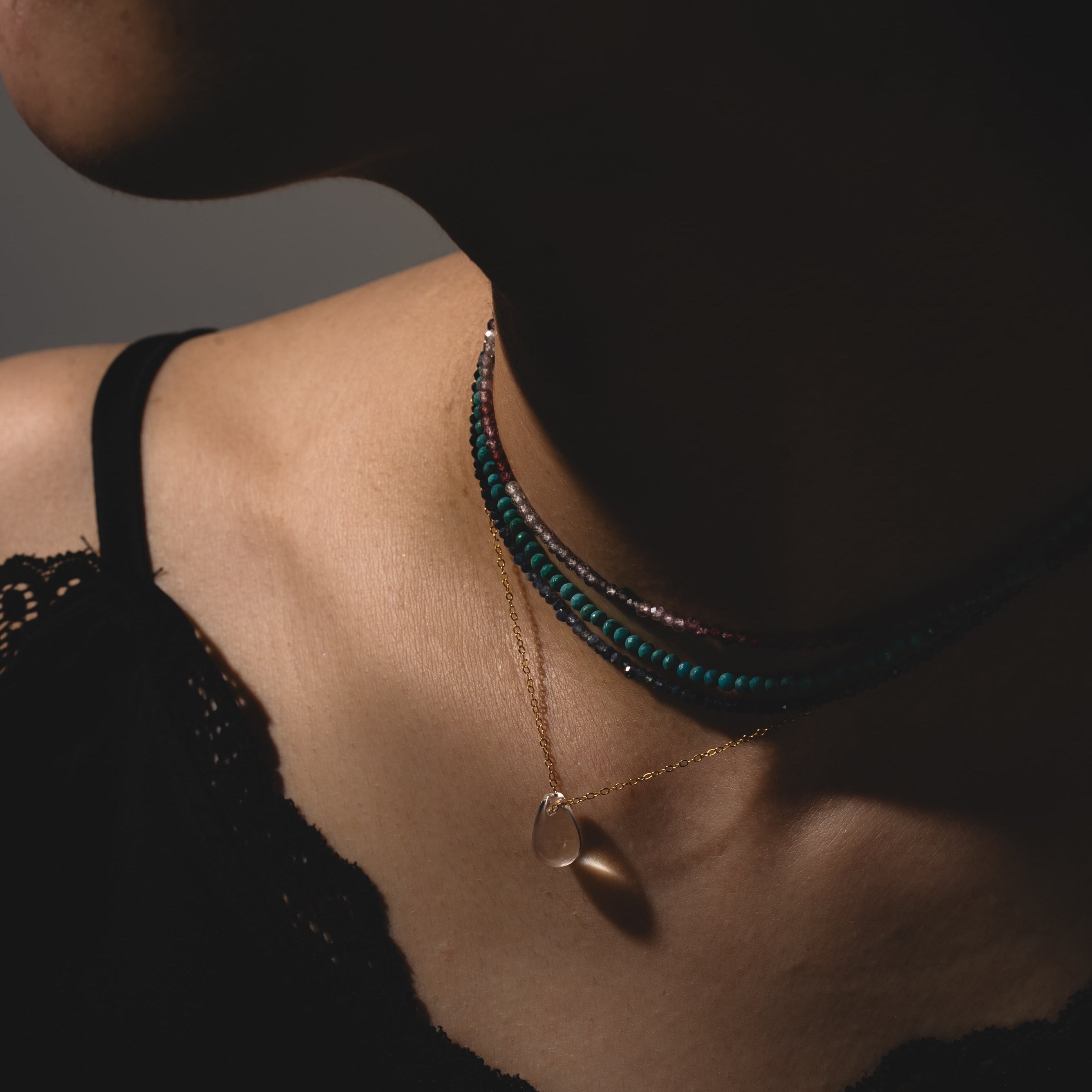 Crystal Teardrop Necklace
